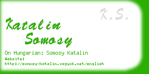 katalin somosy business card